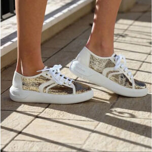 Geox Gold Sequin Tennis Shoes Size 7